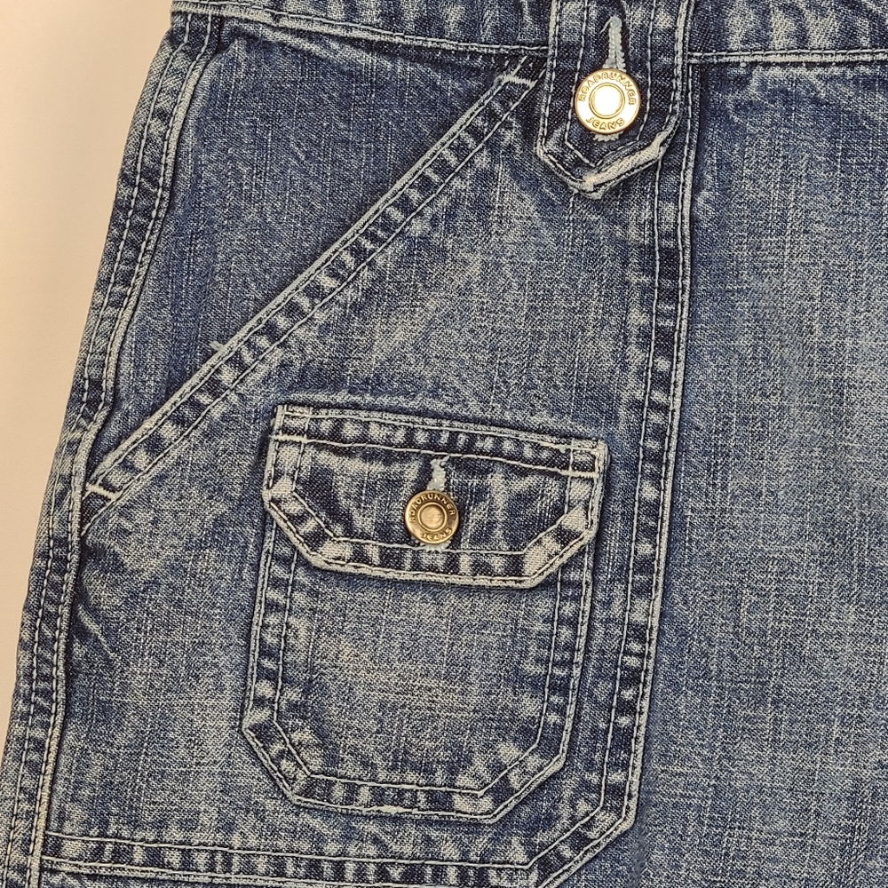 Roadrunner vintage high Waist blue y2k denim shorts classic Casual Preppy Sz 12 - Picture 3 of 8